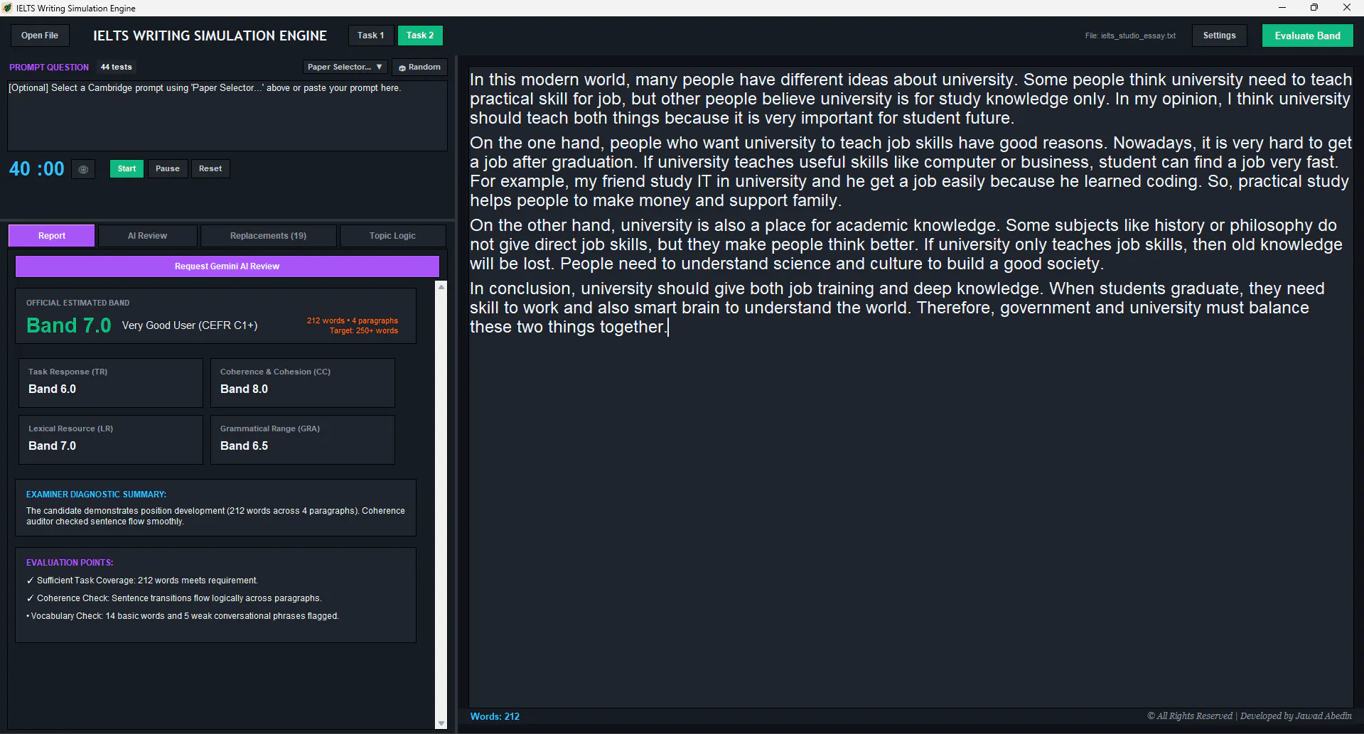 IELTS Writing Simulation Engine gallery image