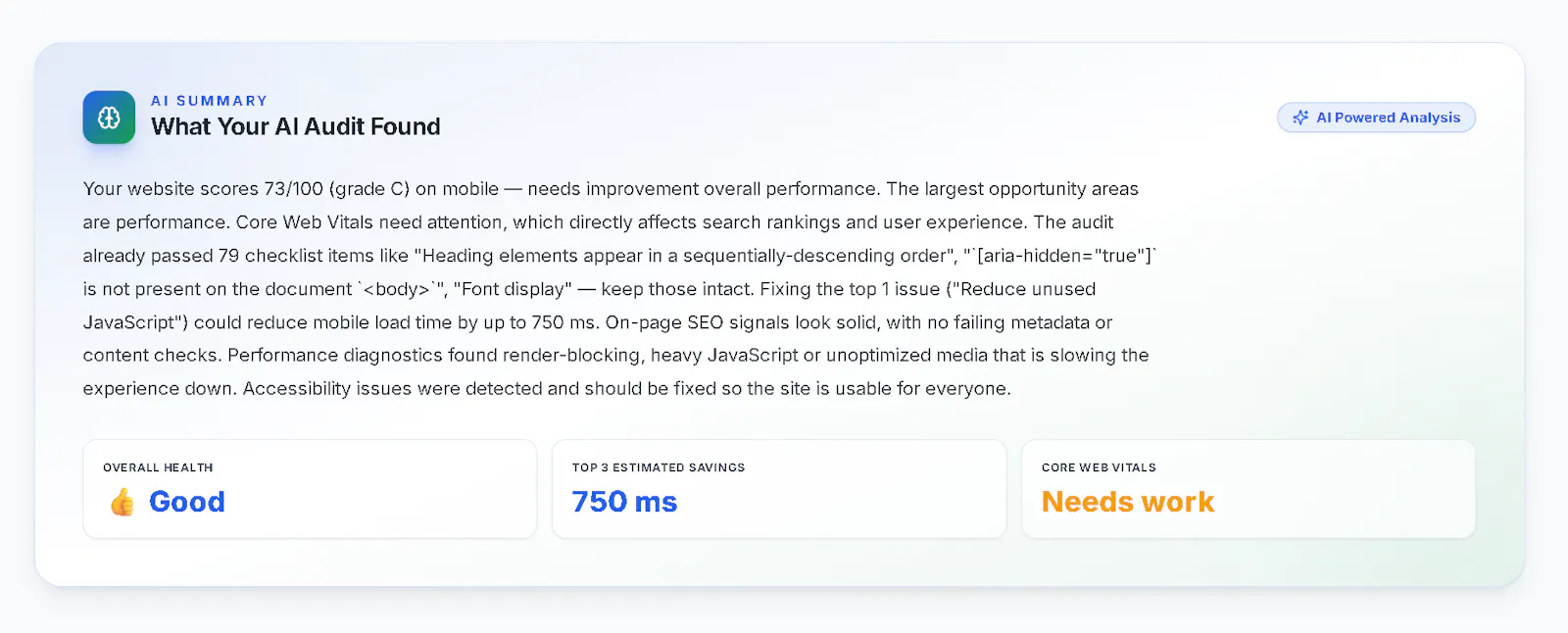 Host Better AI Website Analyzer screenshot 4
