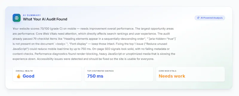 Host Better AI Website Analyzer screenshot 4