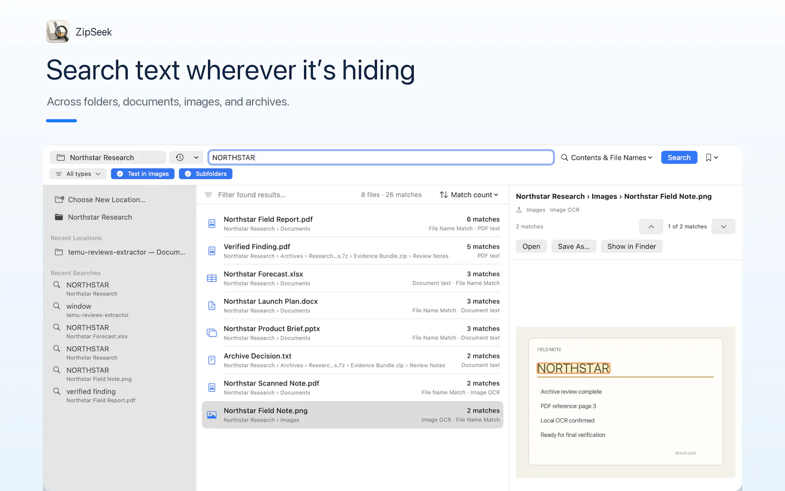 ZipSeek screenshot 1