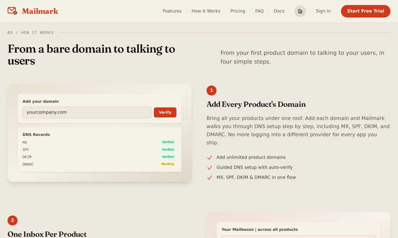 Mailmark screenshot 2