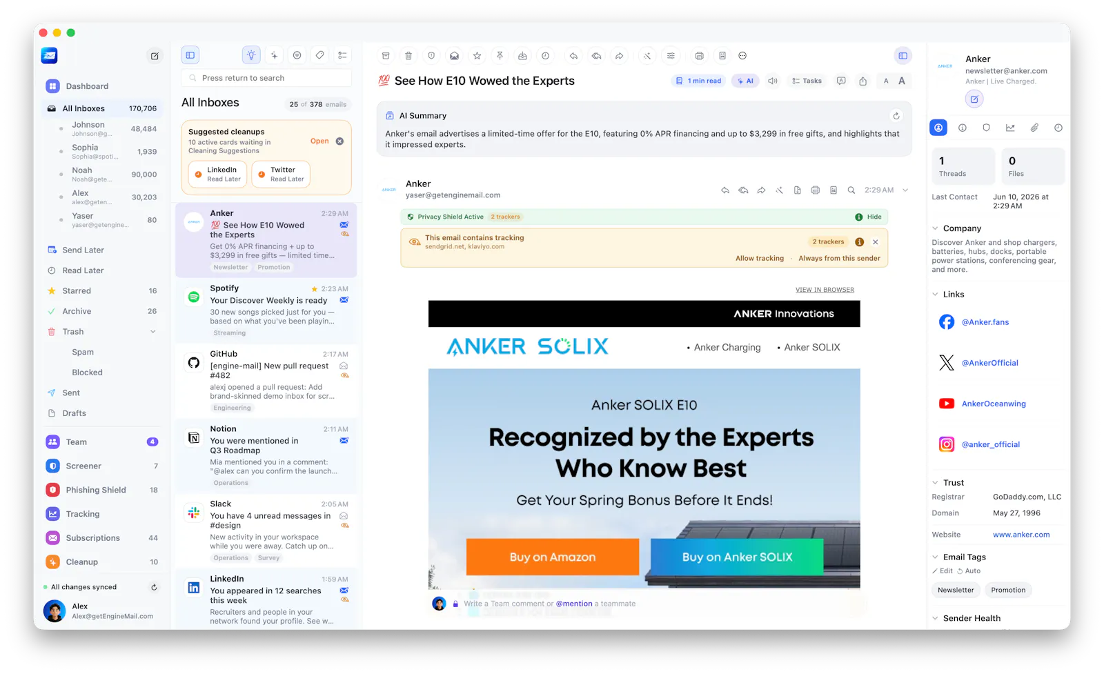 Engine Mail screenshot 4