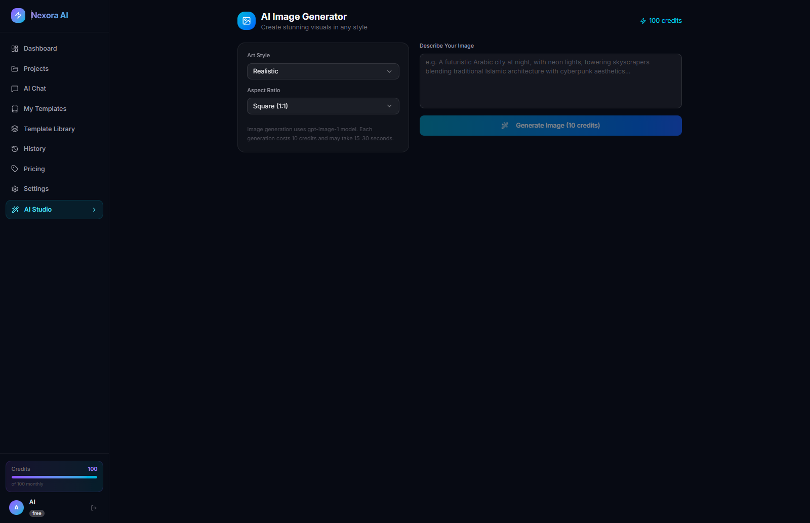 Nexora AI Studio gallery image