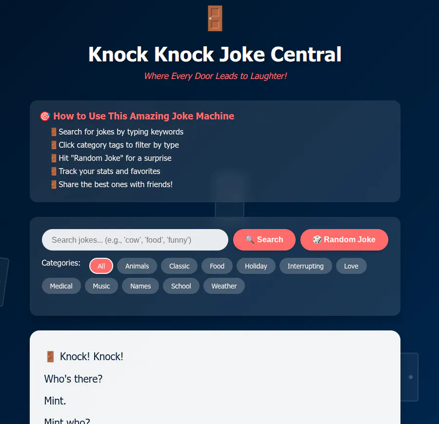 Knock Knock Joke Generator gallery image