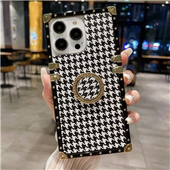 Houndstooth Pattern Square iPhone Case