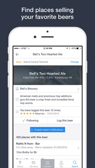BeerMenus for iOS