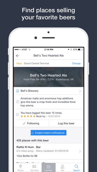 BeerMenus for iOS