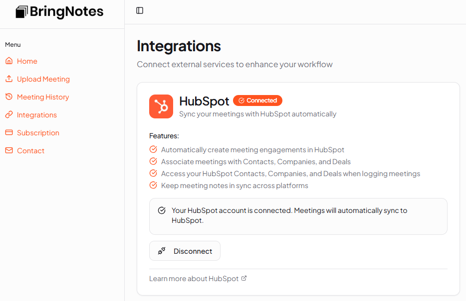 BringNotes - Screenshot 2 showing product features and functionality