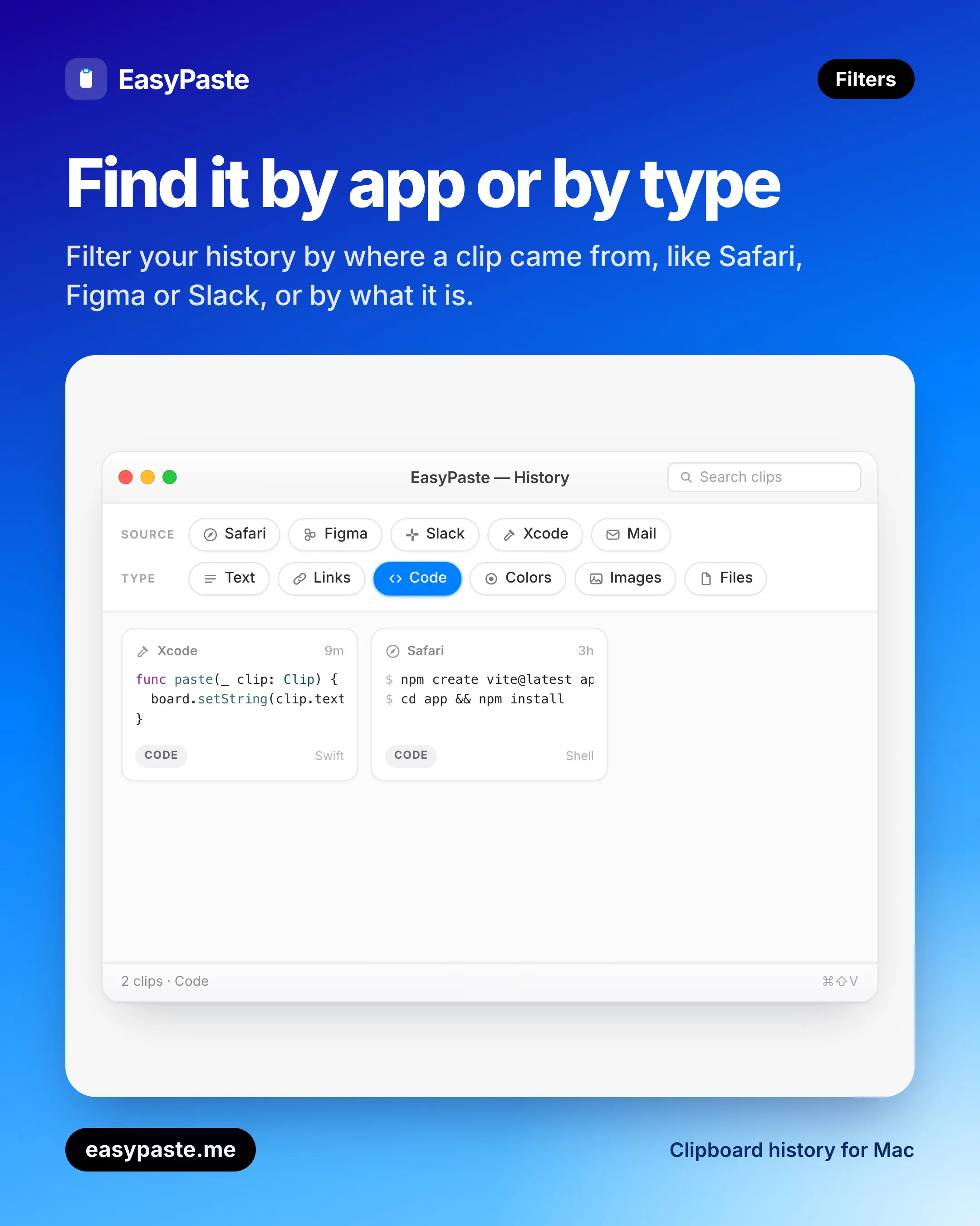EasyPaste — Clipboard manager for mac gallery image