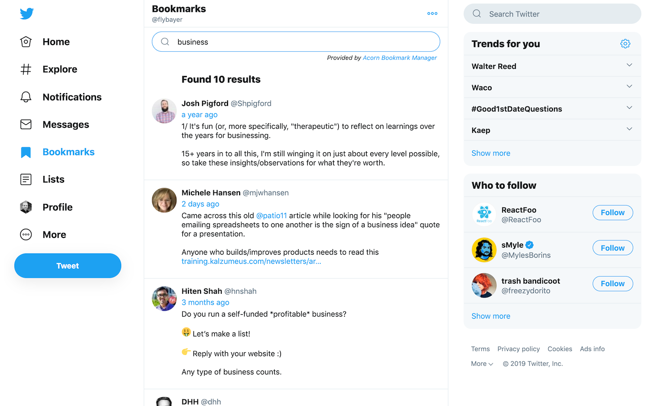 Twitter Bookmarks Search - Free browser extension for searching your ...