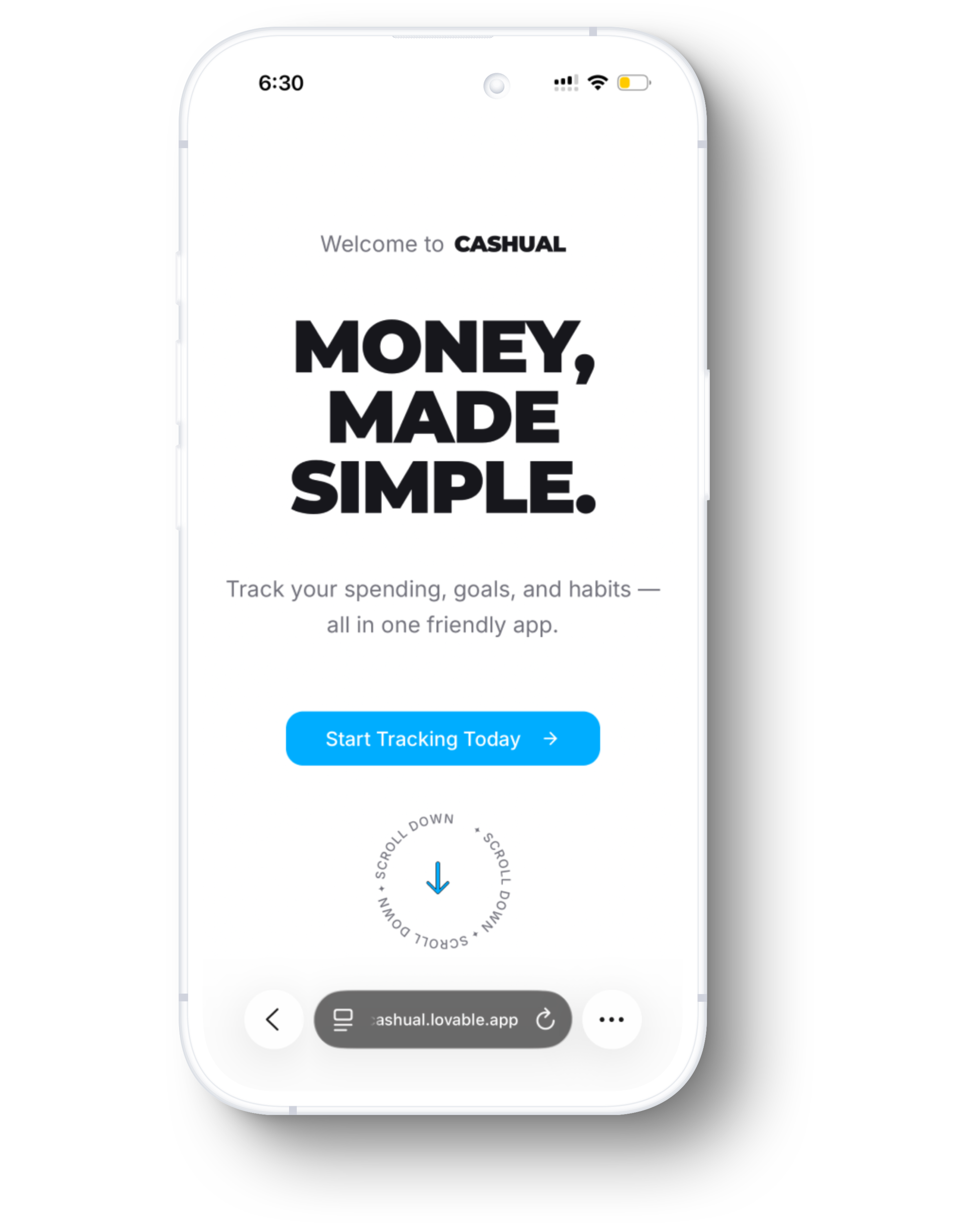 Mídia 1 de Cashual Pro - Dinheiro, simplificado.