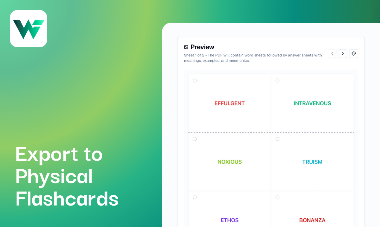 WordFlippin - Vocabulary that lasts - Screenshot 5 preview