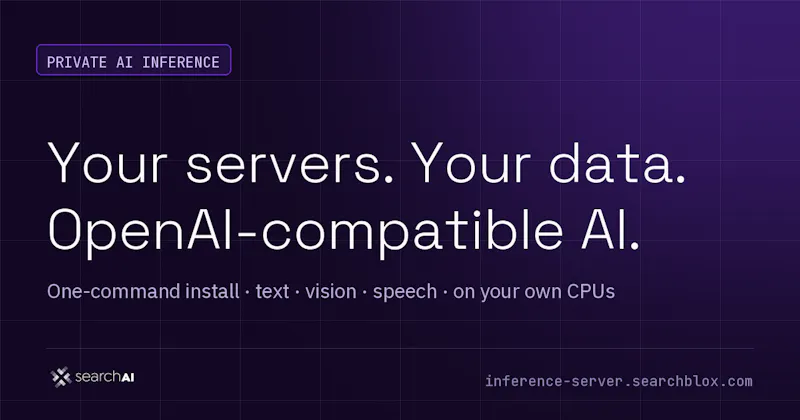 SearchAI Inference Server screenshot 2