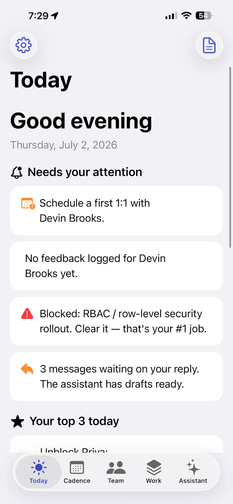 Managers Playbook screenshot 1