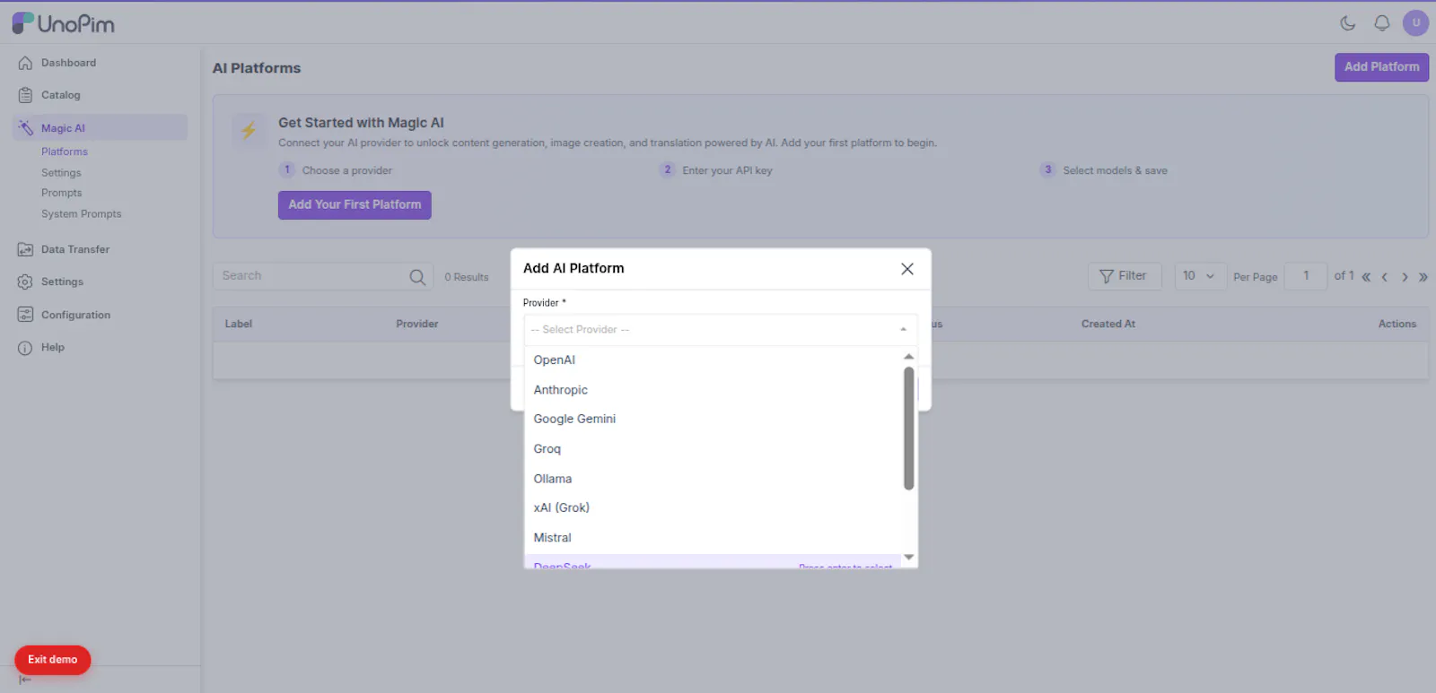 UnoPim screenshot 6