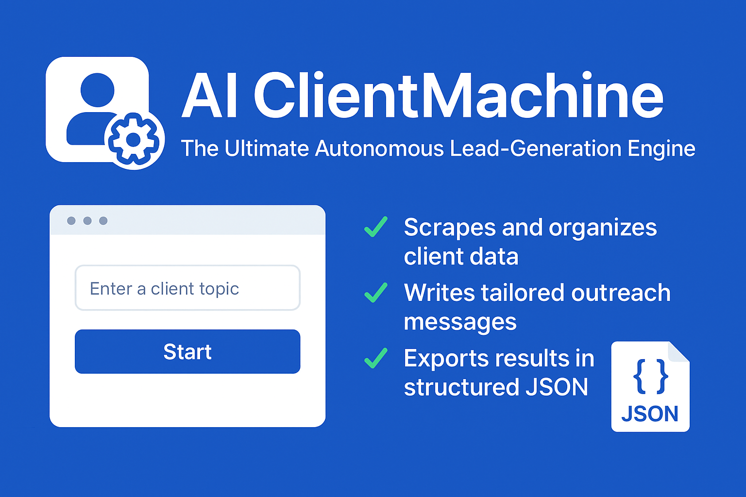 AIClientMachine - Main product screenshot demonstrating key features and user interface