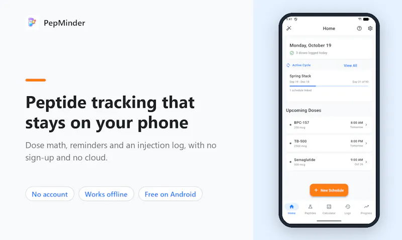 PepMinder screenshot 1