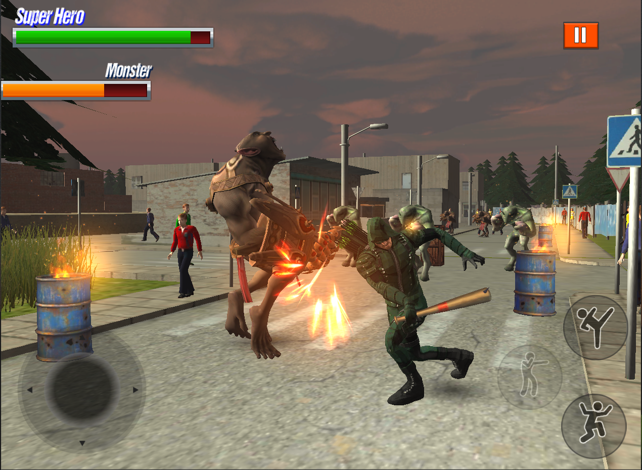 Superhero vs Incredible Monsters Fight in City gallery image