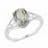 Green Amethyst Solitaire Split Ring