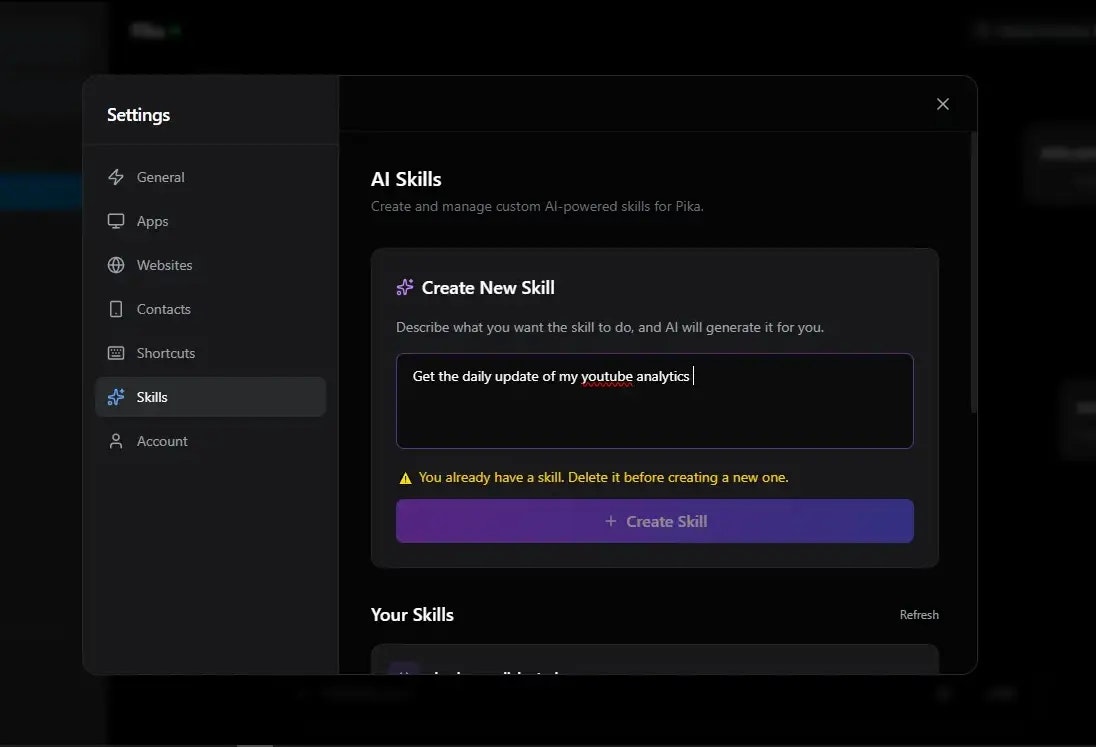 Pika Voice - Control Your PC with Voice - Main product screenshot demonstrating key features and user interface