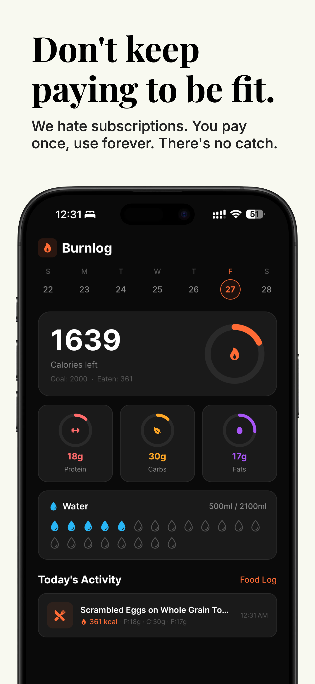 Burnlog: Intermittent Fasting gallery image