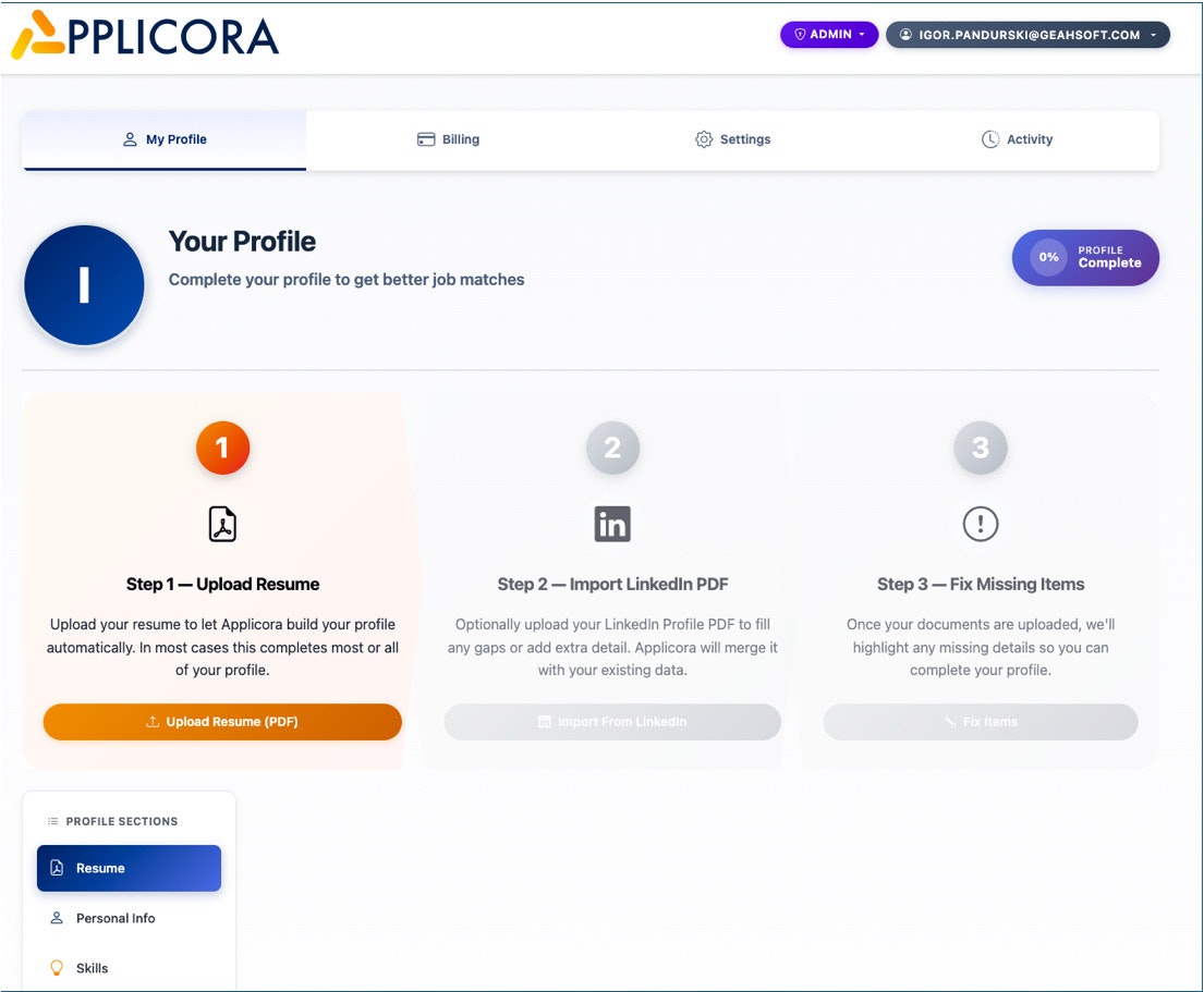 Applicora — Talent Intelligence Platform - Screenshot 2 showing product features and functionality