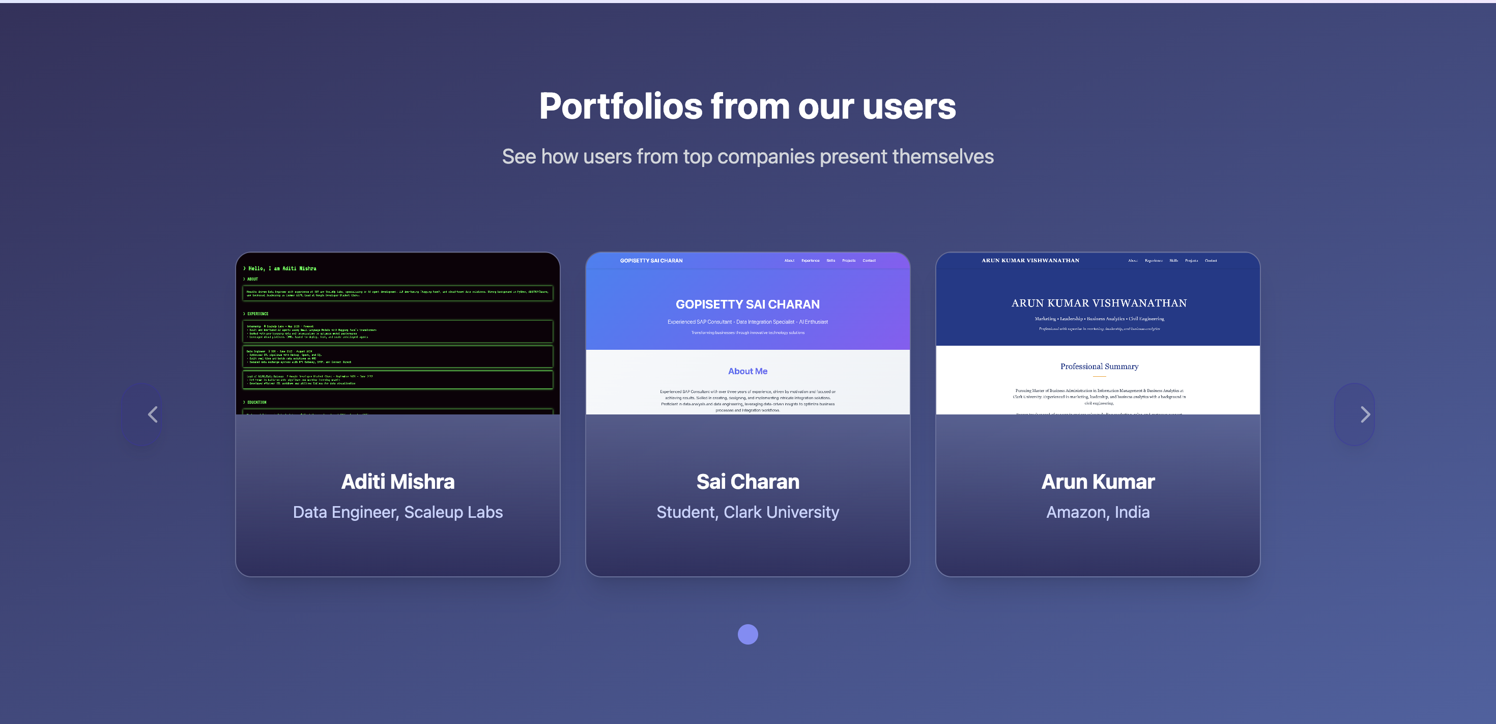 Resume to Portfolio Generator gallery image