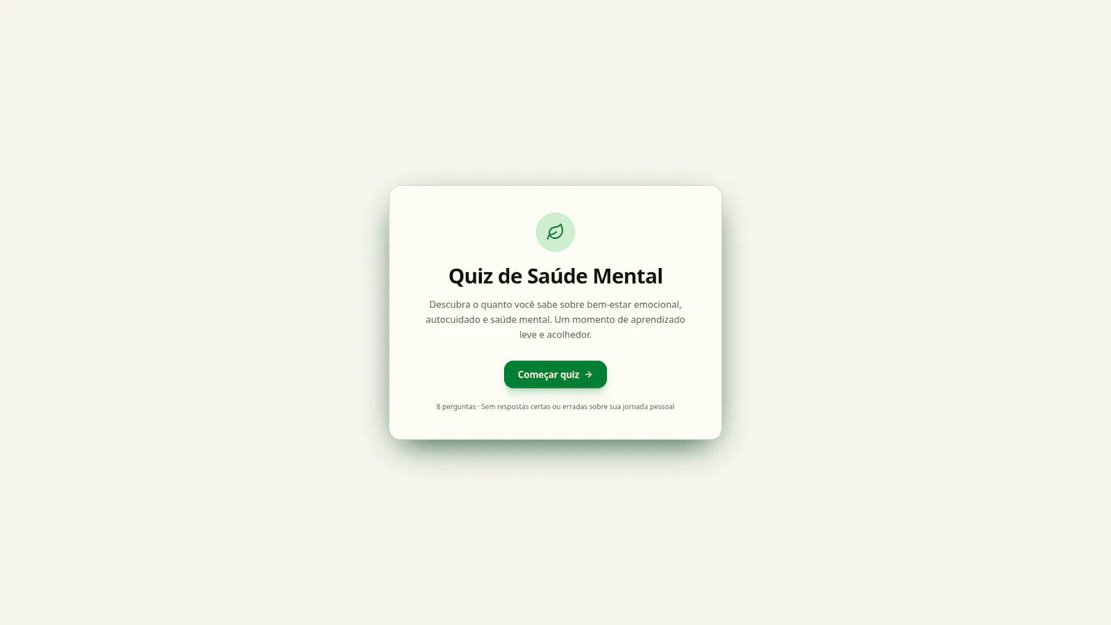 Quiz de Saúde Mental screenshot 1