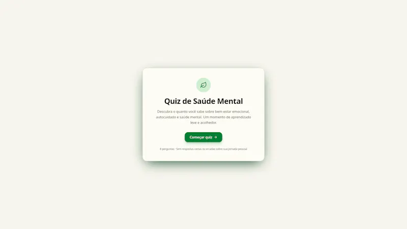 Quiz de Saúde Mental screenshot 1