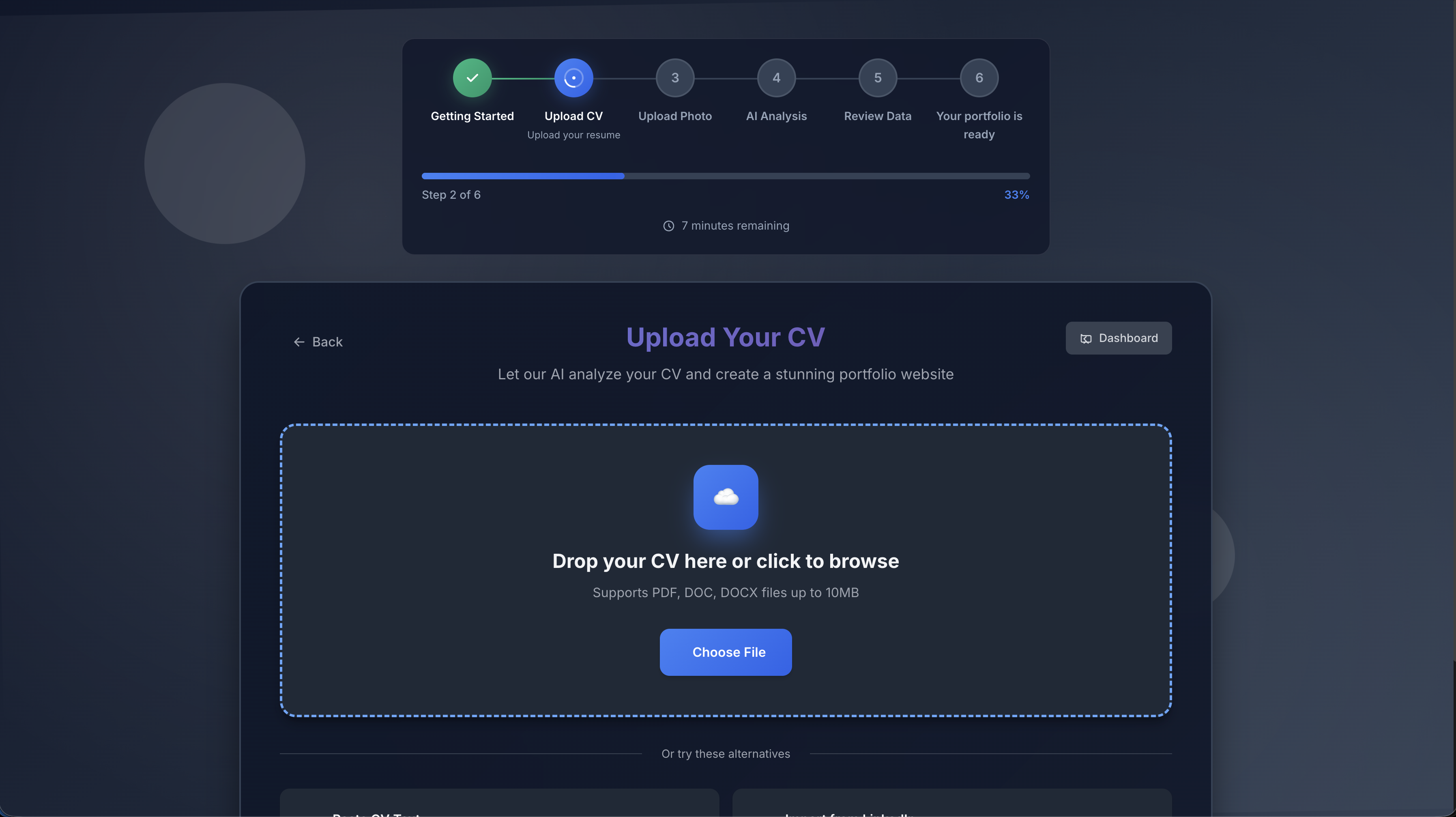 NextGenCV - AI Portfolio Website Builder gallery image