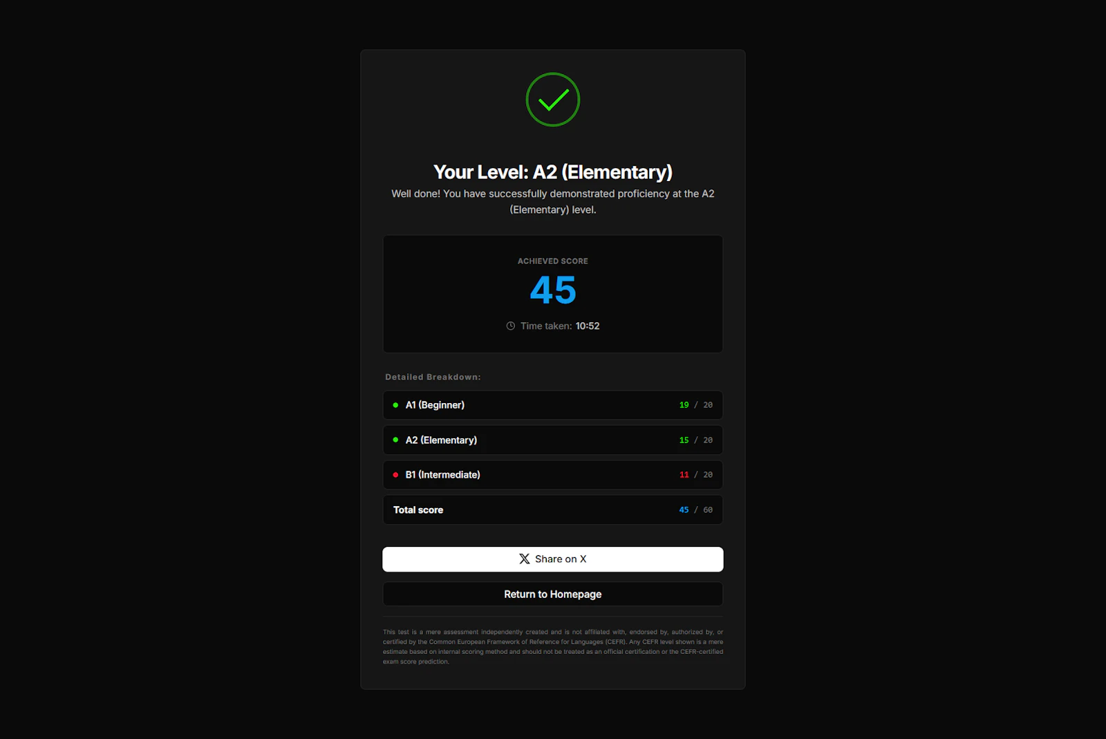 Free English Test screenshot 2