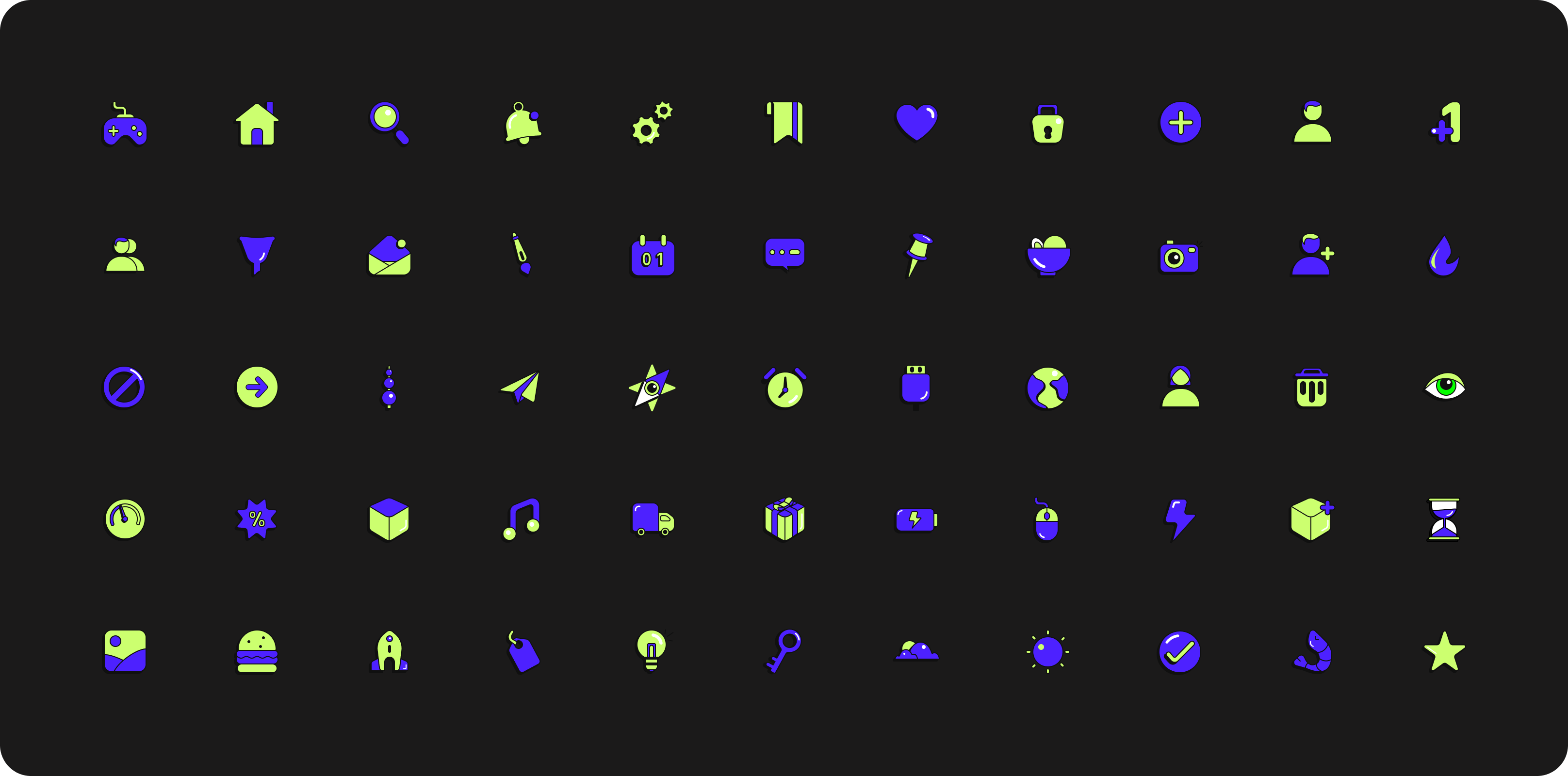 Whimsicons: Neo-Brutalist Icon Set gallery image