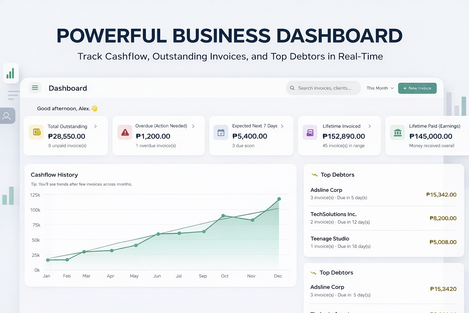InvoiceOS — No-Subscription Invoicing - Screenshot 2 showing product features and functionality