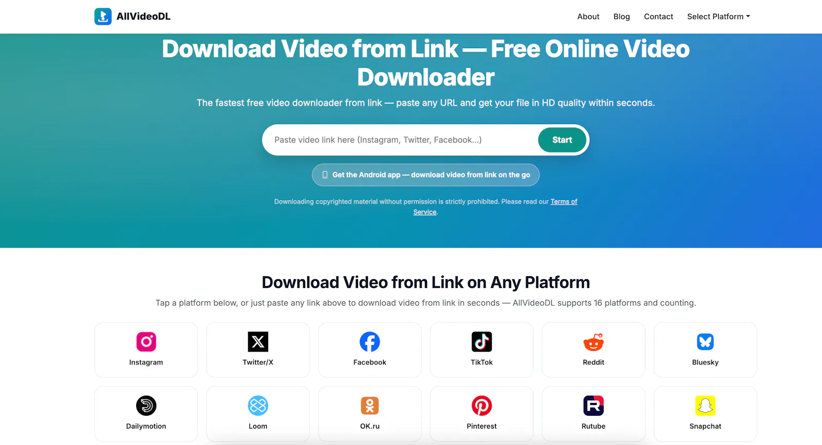 AllVideoDL screenshot 1