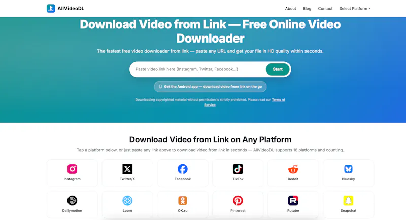 AllVideoDL screenshot 1