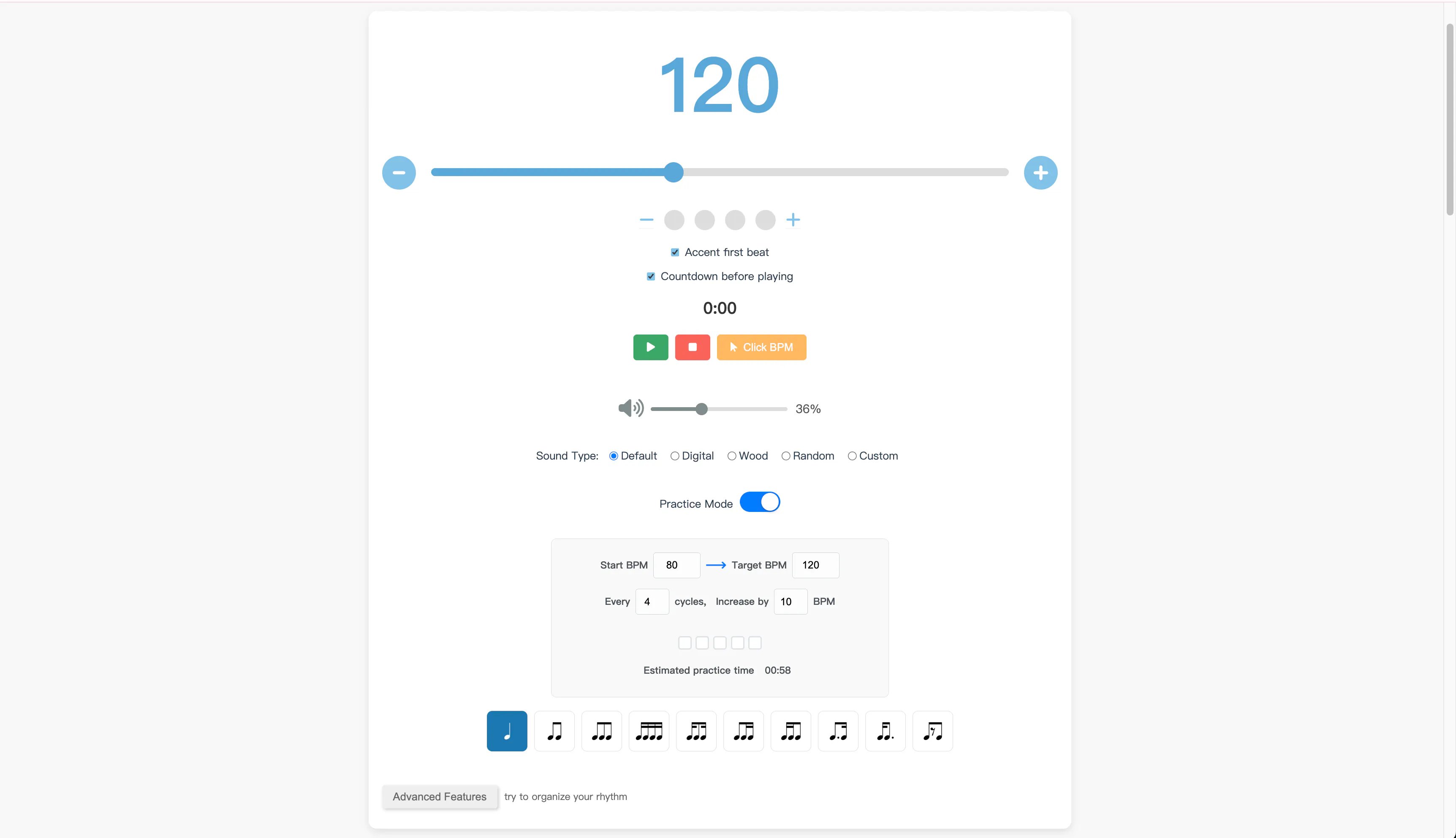 Eggfish Metronome - Free Online Advanced gallery image