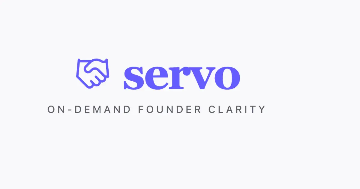 Self Servo — On-Demand Founder Clarity のプロダクトバナー