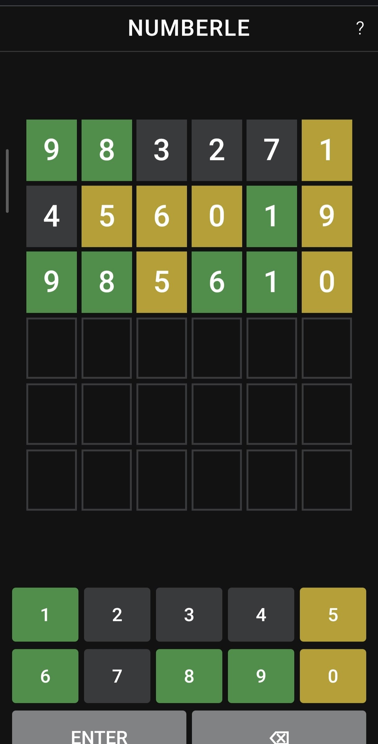 Numberle - Screenshot 2 showing product features and functionality