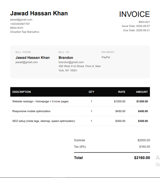 DocGen — Free Invoice Generator gallery image