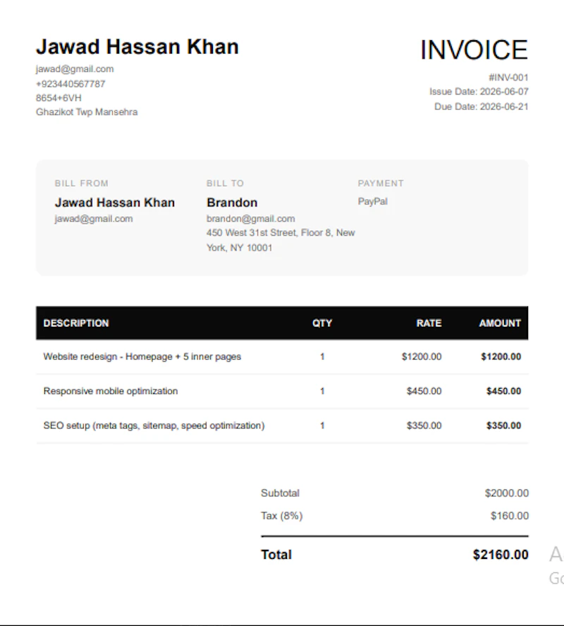 DocGen — Free Invoice Generator screenshot 5