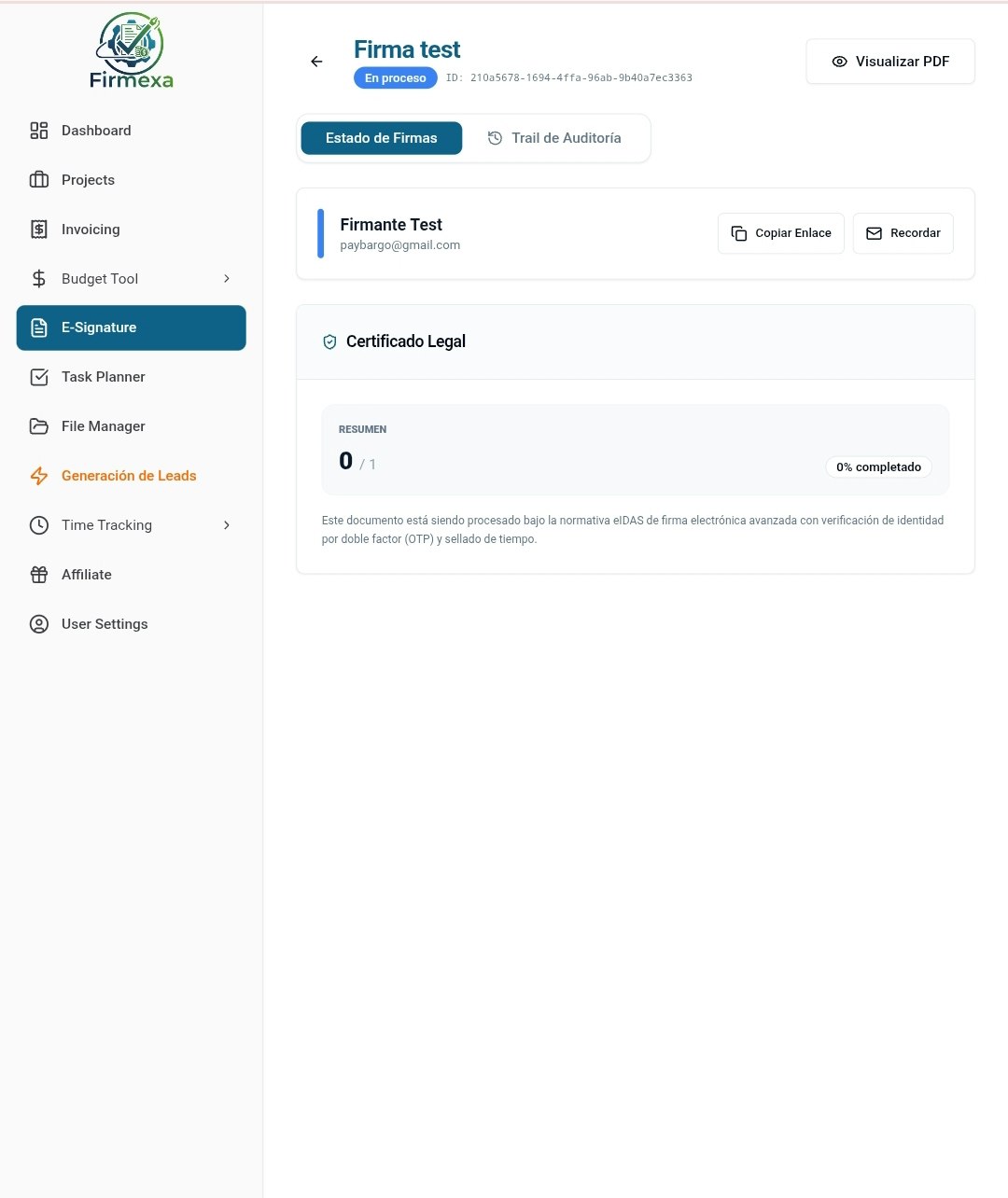 Firmexa signatures, time tracking & invo - Screenshot 2 showing product features and functionality