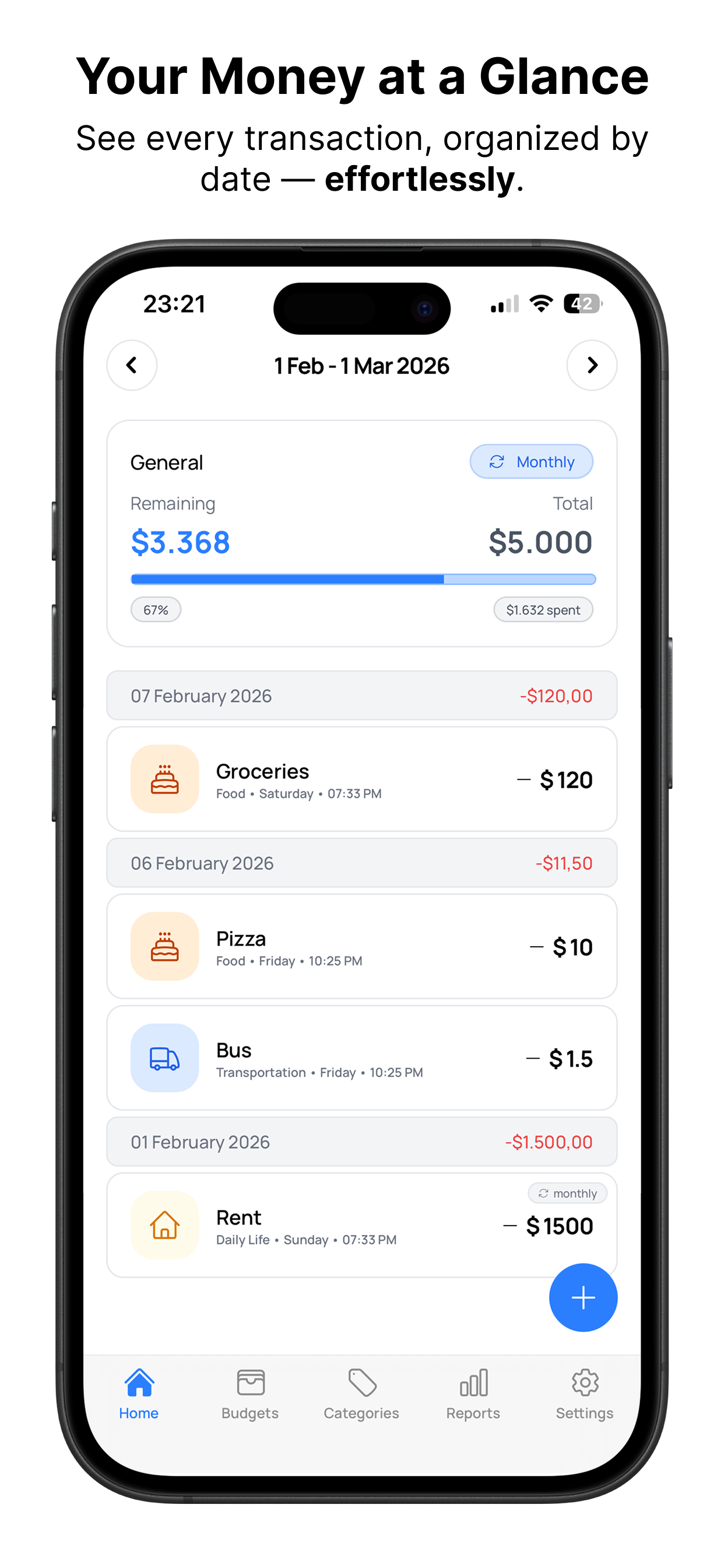 Budget Flow - Main product screenshot demonstrating key features and user interface