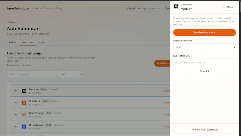 AutoSubmit.to screenshot 3