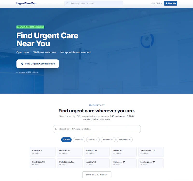 UrgentCareMap screenshot 1