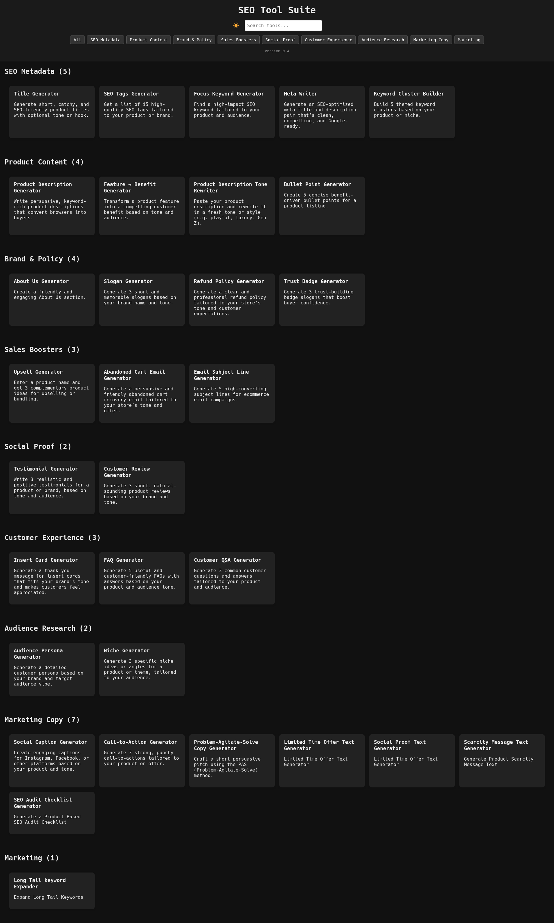 SEO Tool Suite gallery image