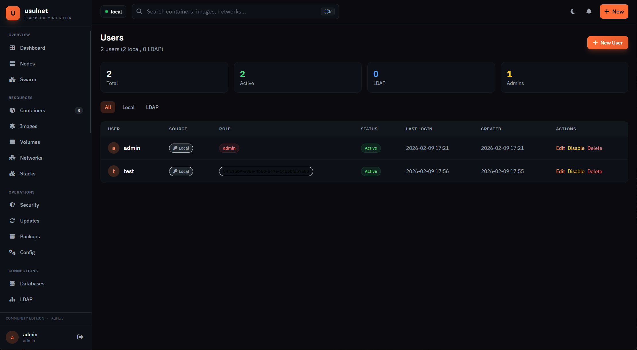 usulnet — DevOps & SysAdmins UI gallery image