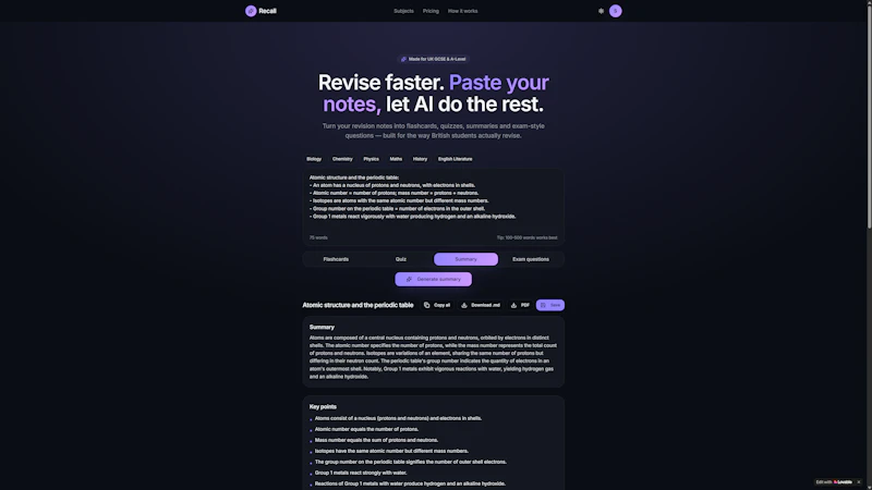 Recall Study screenshot 5