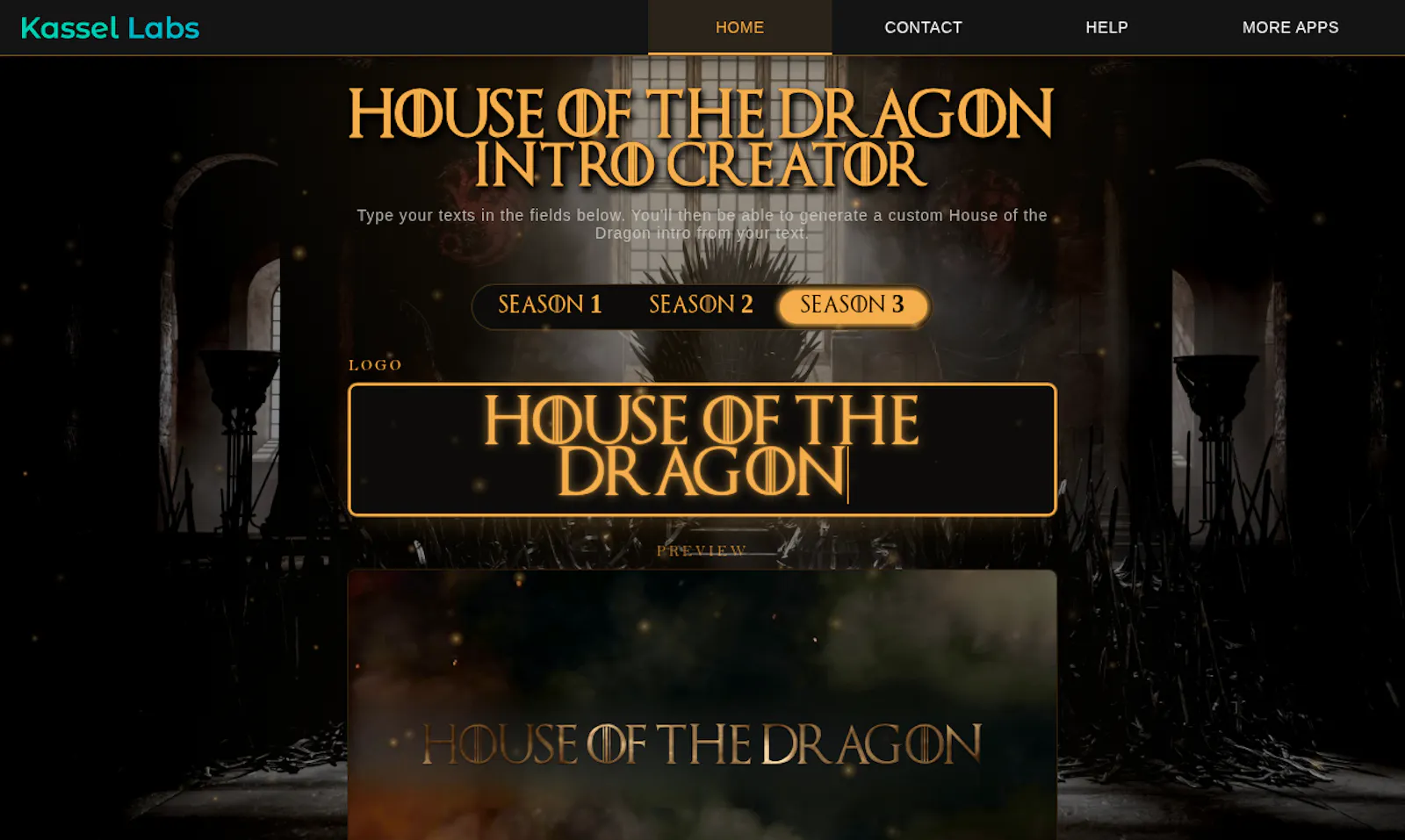 House of the Dragon Intro Creator (S03) screenshot 2