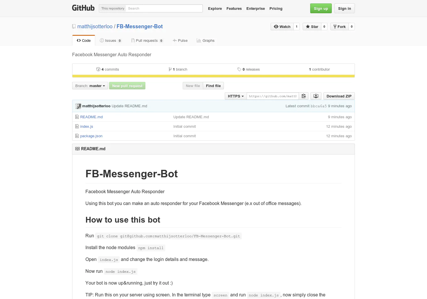 Facebook Messenger Out of Office