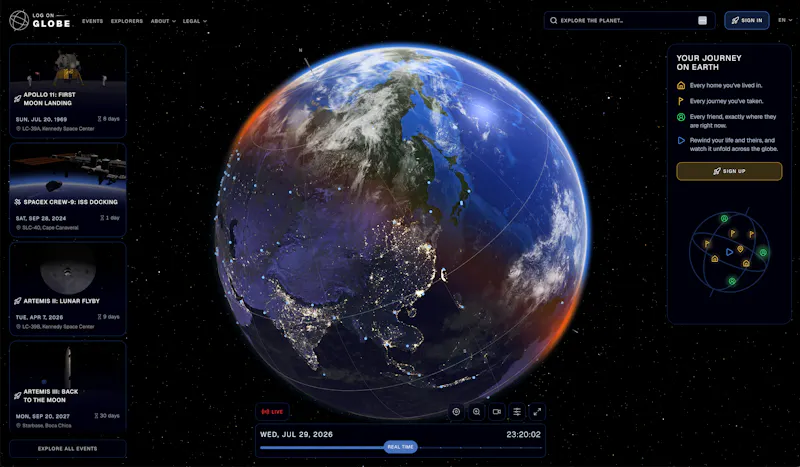 LOG ON GLOBE screenshot 2